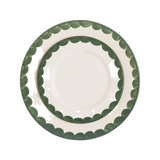 Late Afternoon Green Scallop Plate Set