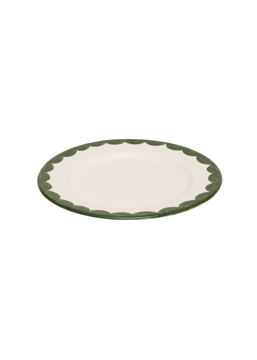 Late Afternoon Green Scallop Side Plate