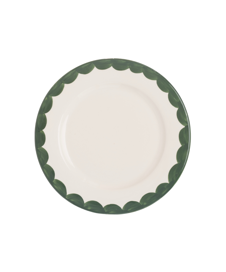 Late Afternoon Green Scallop Side Plate