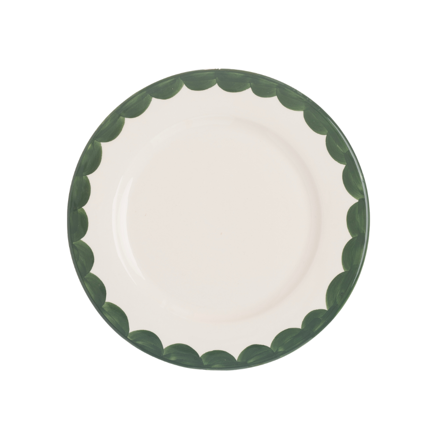Late Afternoon Green Scallop Side Plate