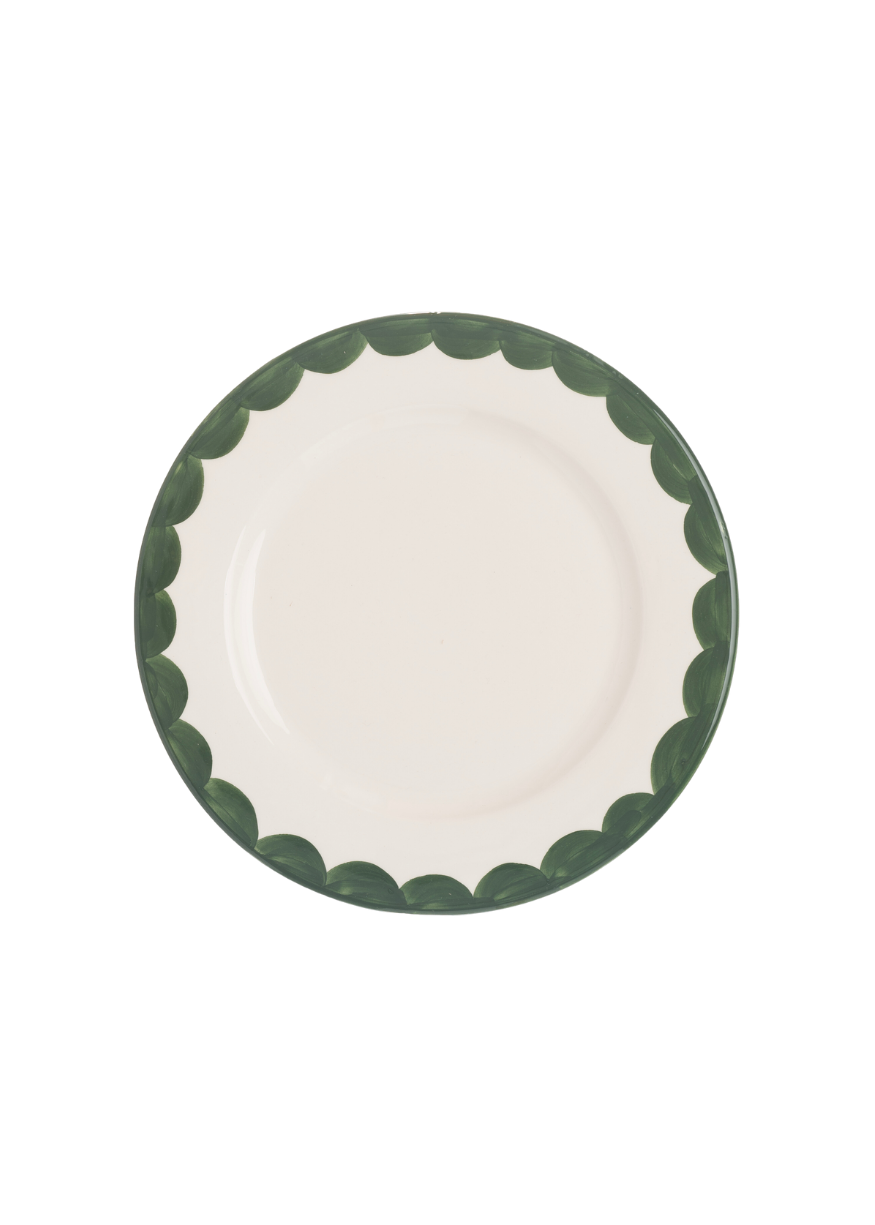 Late Afternoon Green Scallop Side Plate