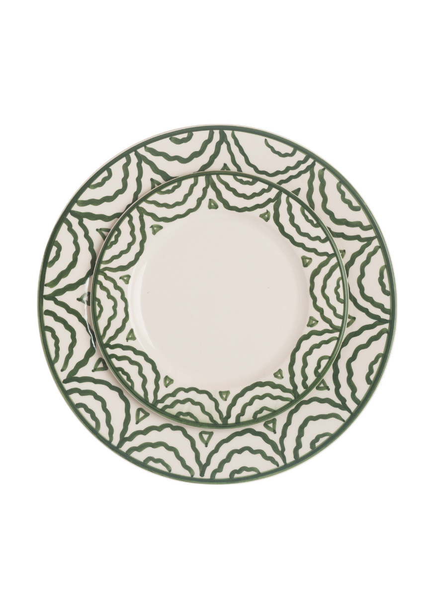 Late Afternoon Green Tabla Plate Set