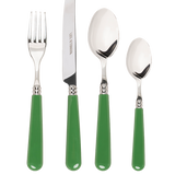 16-Piece Green Cutlery Set