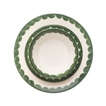 Late Afternoon Green Scallop Dinnerware Set