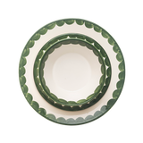 Late Afternoon Green Scallop Dinnerware Set