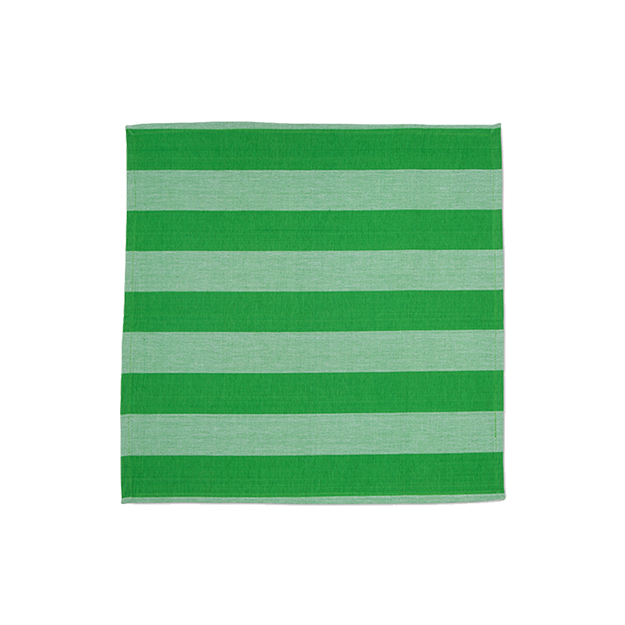 Lush Green Stripe Napkins (Set of 2)