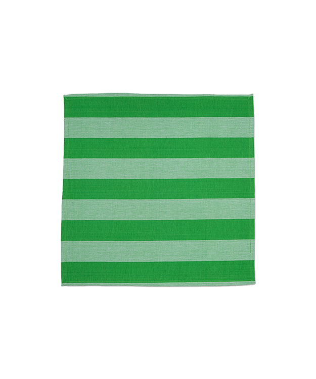 Lush Green Stripe Napkins (Set of 2)