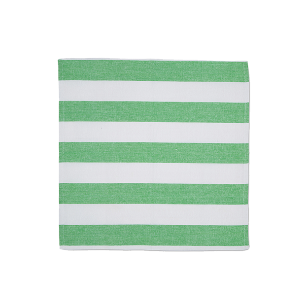 Lush Green Stripe Napkins (Set of 2)