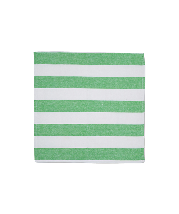 Lush Green Stripe Napkins (Set of 2)