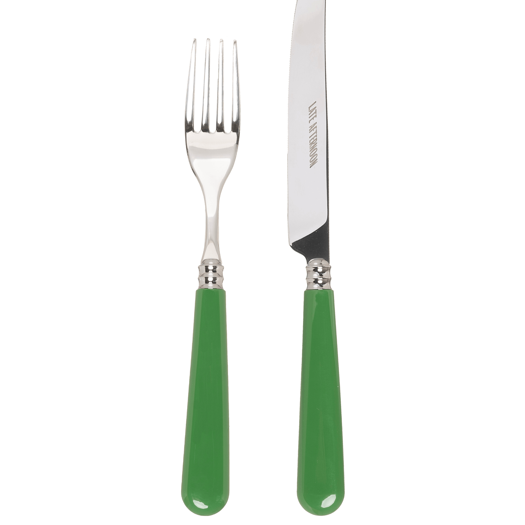 Late Afternoon Green Knife and Fork Set