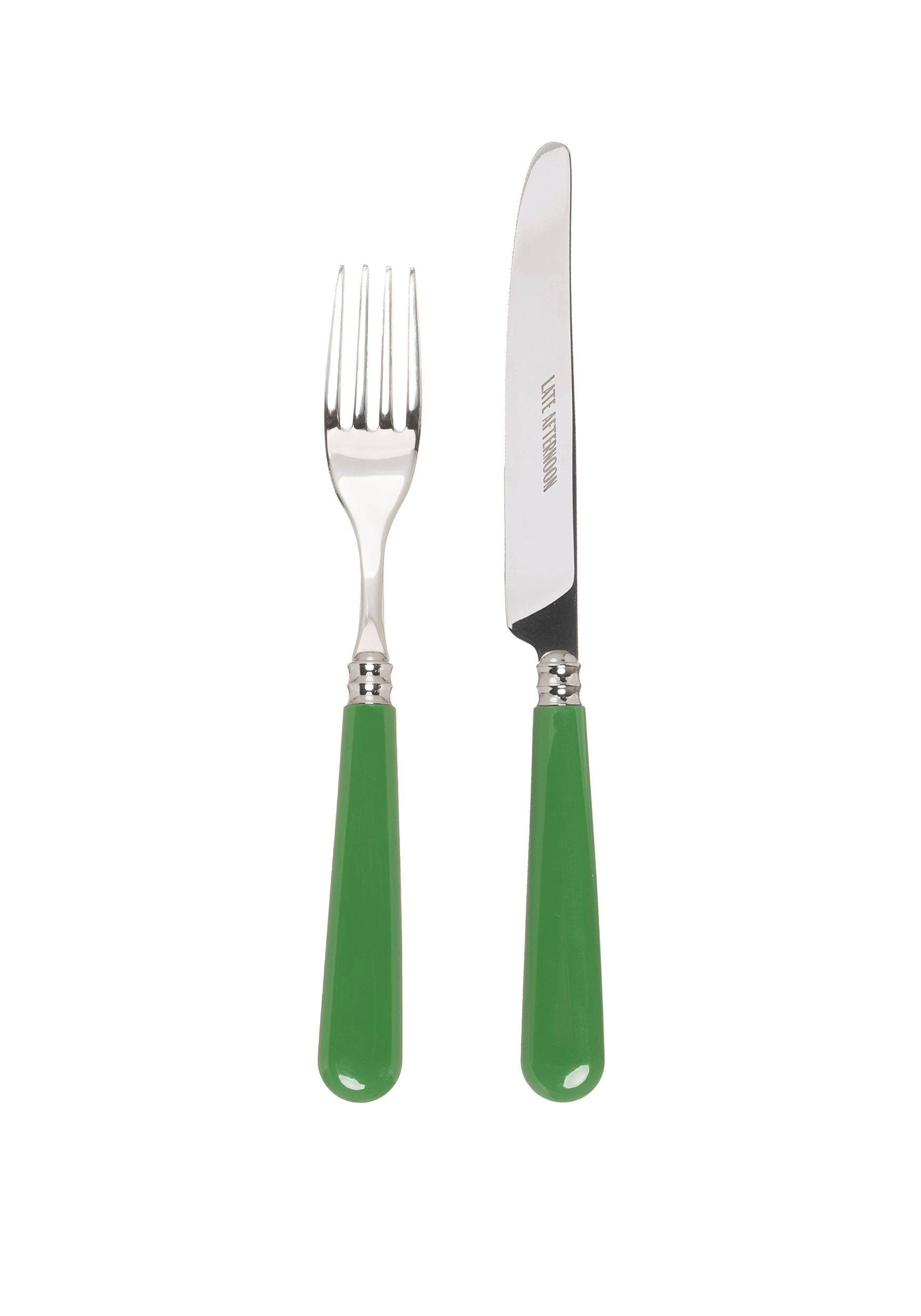 Late Afternoon Green Knife and Fork Set