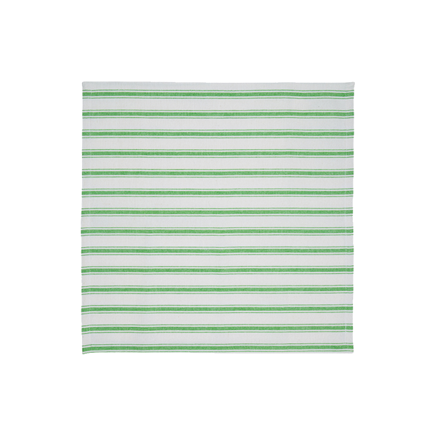 Lush Green Stripe Napkins (Set of 2)