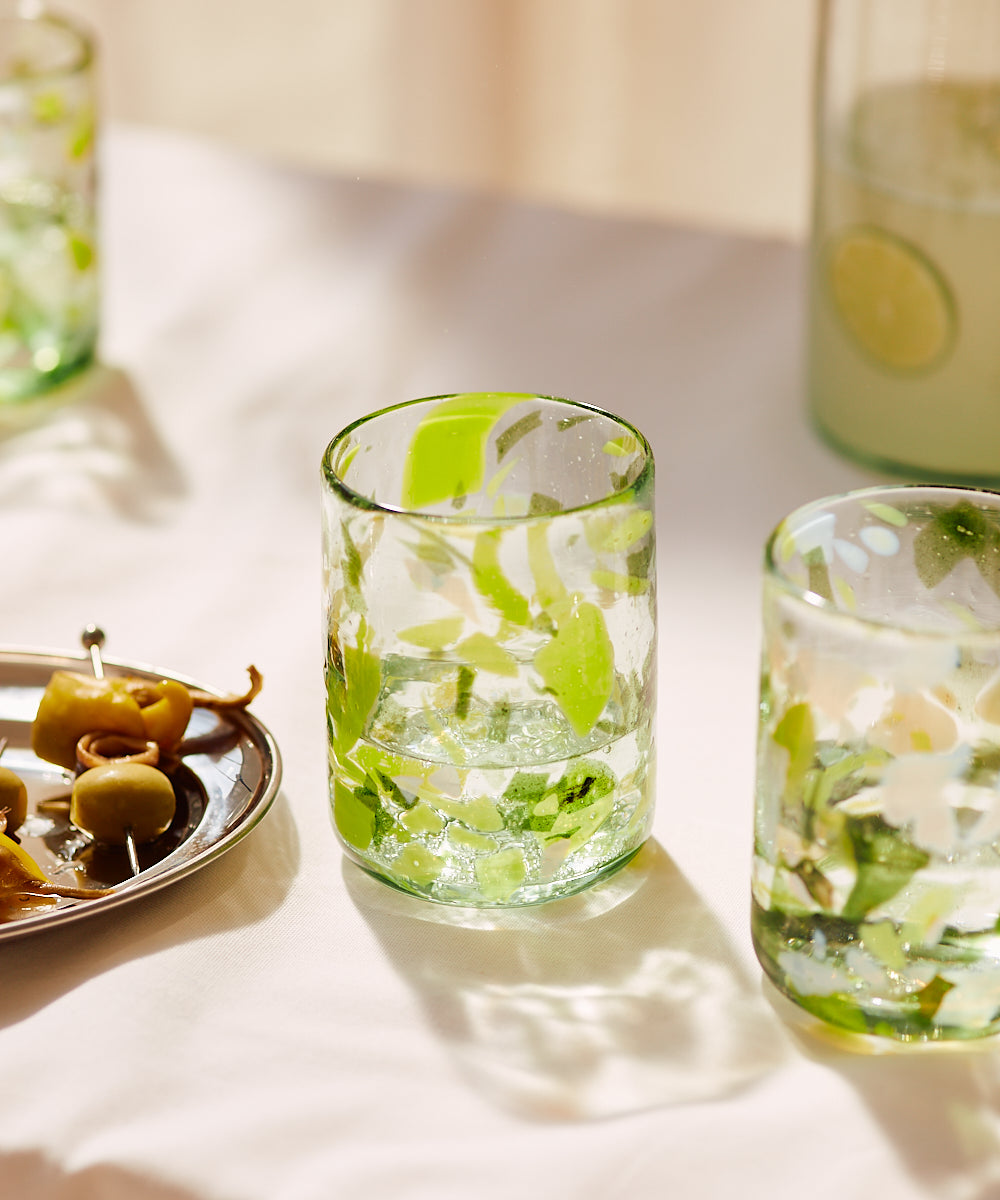 Jardin Green Tumbler on Table