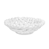White Basketweave Bowl