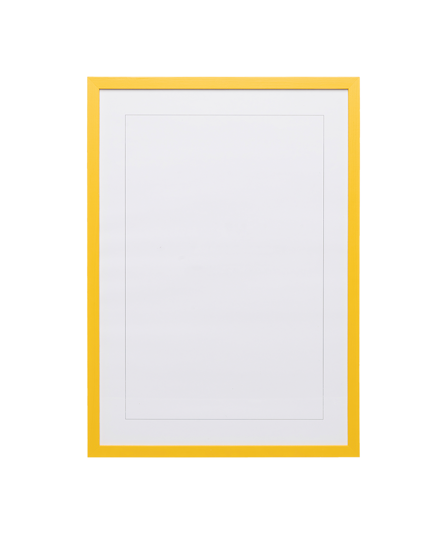Naples Yellow Wood Picture Frame