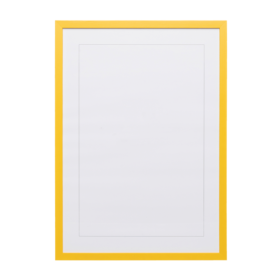 Naples Yellow Wood Picture Frame