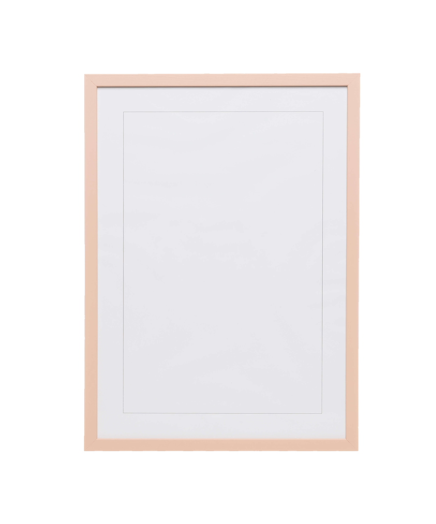 Plaster Pink Wood Picture Frame