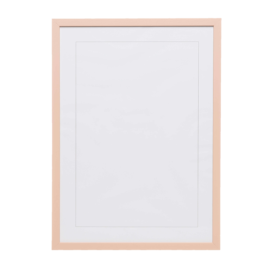 Plaster Pink Wood Picture Frame