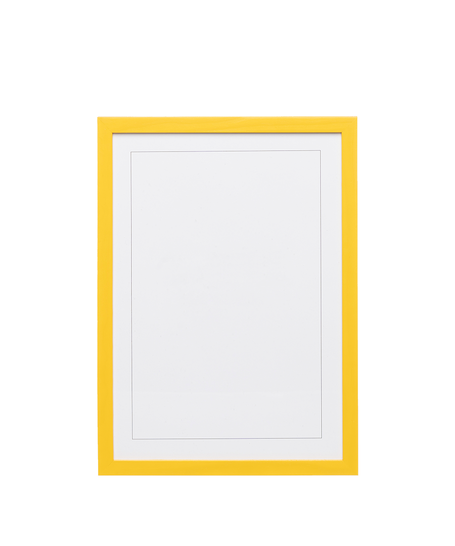 Naples Yellow Wood Picture Frame