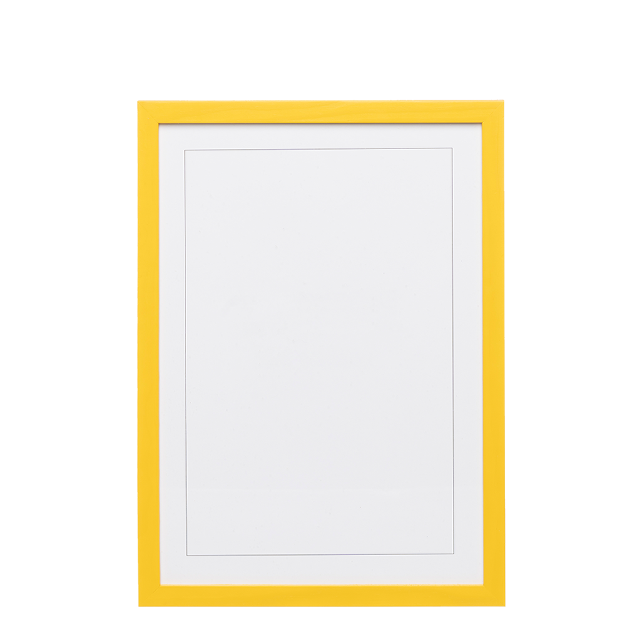 Naples Yellow Wood Picture Frame
