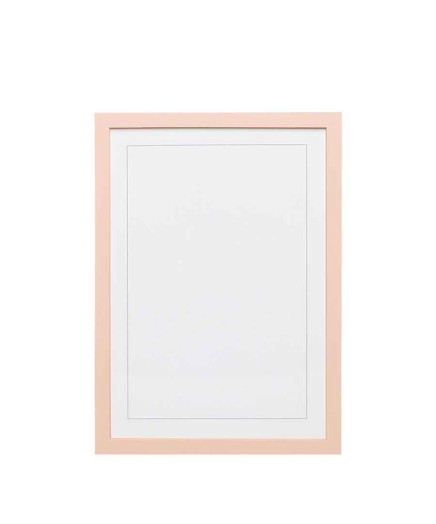 Plaster Pink Wood Picture Frame