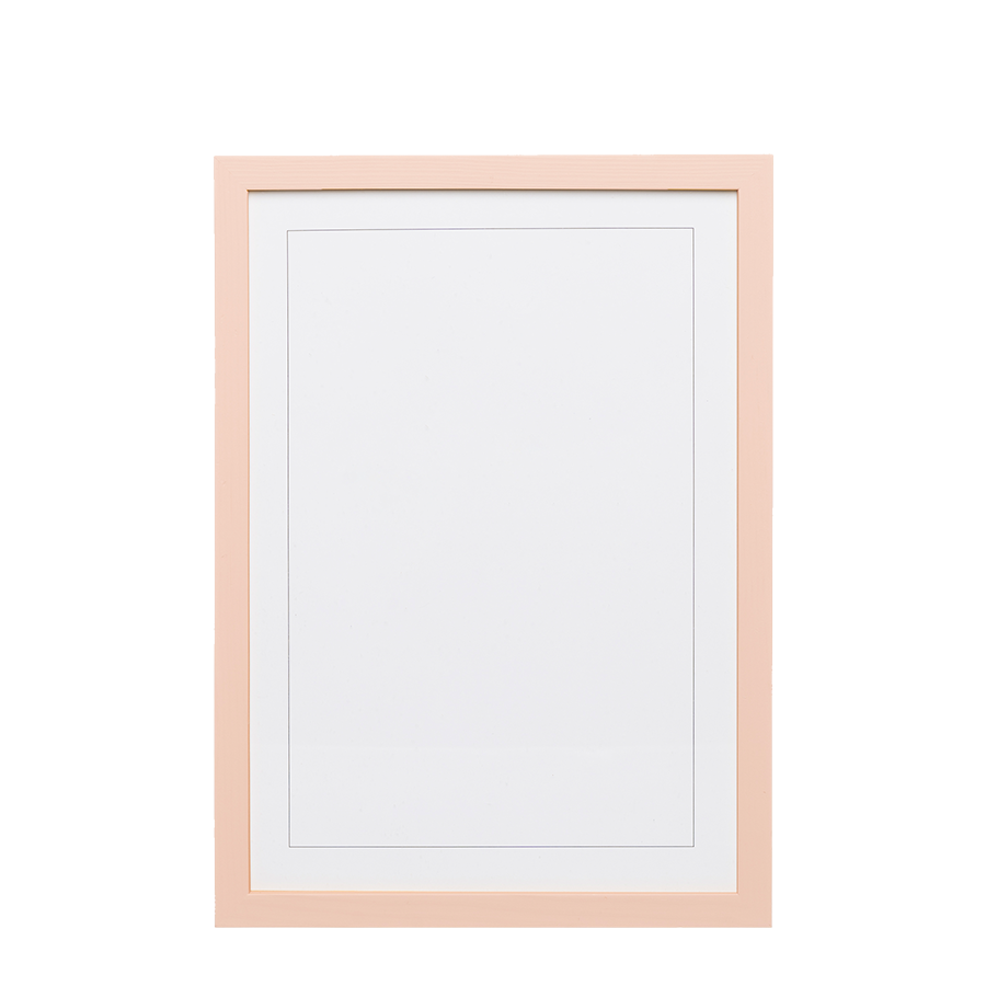 Plaster Pink Wood Picture Frame
