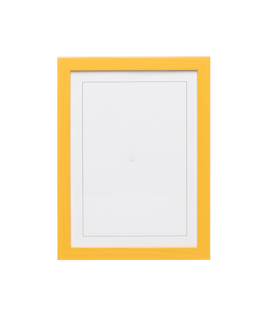 Naples Yellow Wood Picture Frame