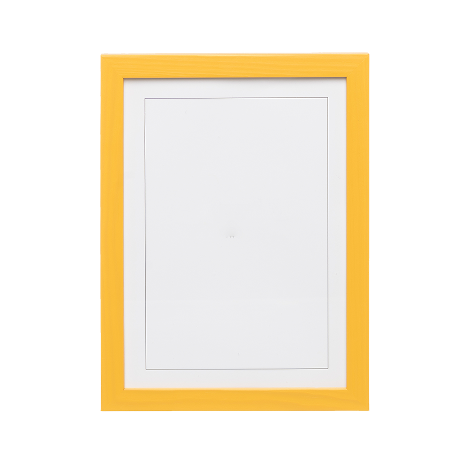 Naples Yellow Wood Picture Frame