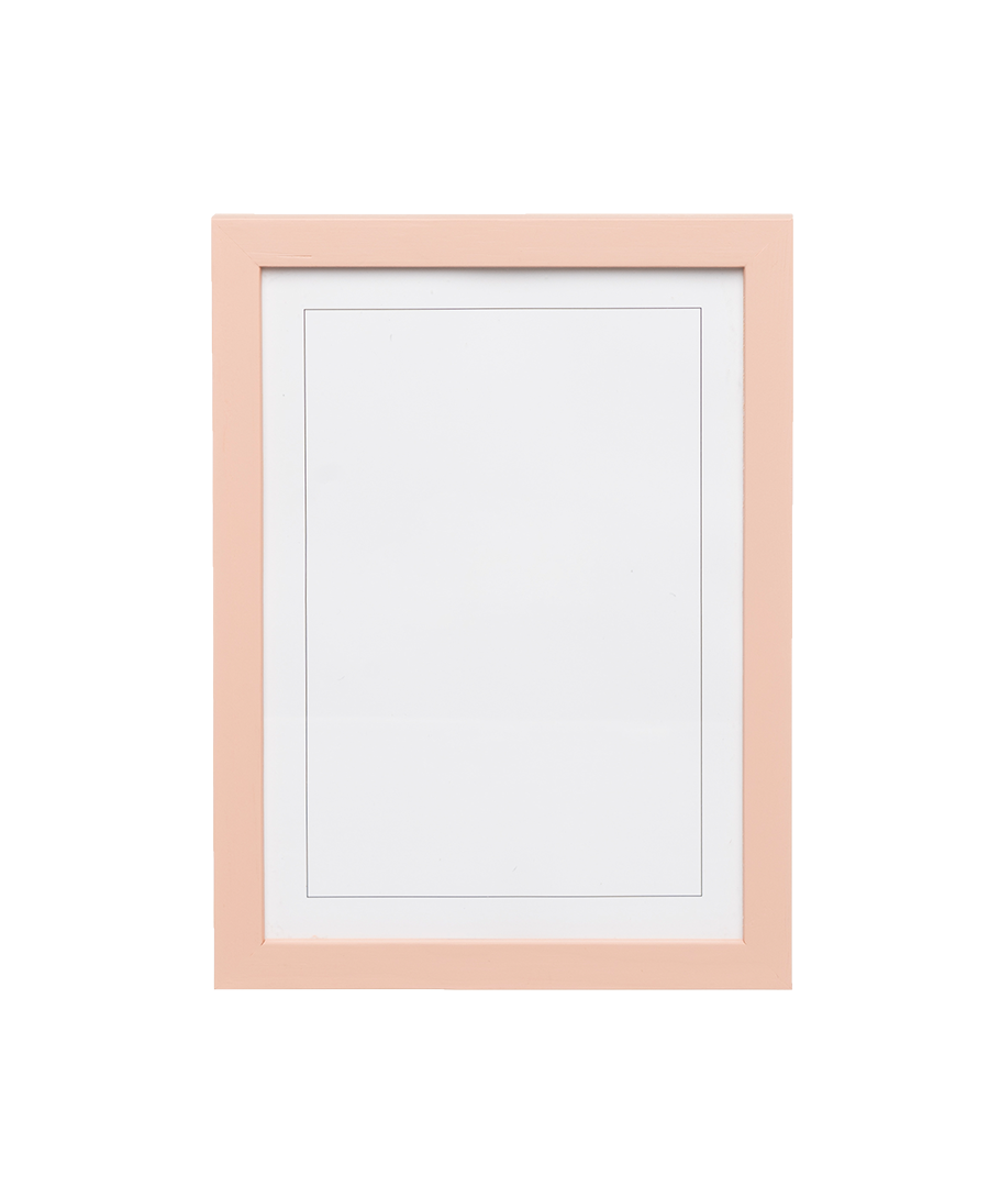 Plaster Pink Wood Picture Frame