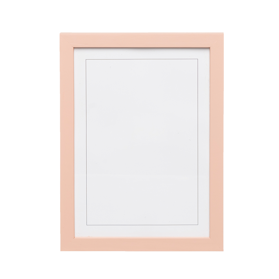 Plaster Pink Wood Picture Frame