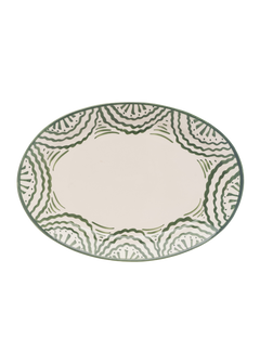 Late Afternoon Large Green Platter