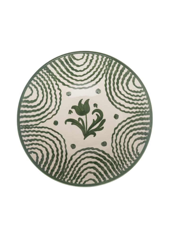 Late Afternoon Flor Very Large Green Serving Bowl | Bowls & Serveware