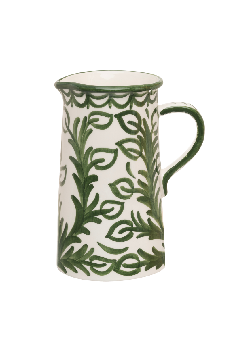 Late Afternoon Large Green Vina Jug