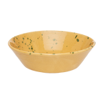 Large Yellow Speckled Bowl Late Afternoon