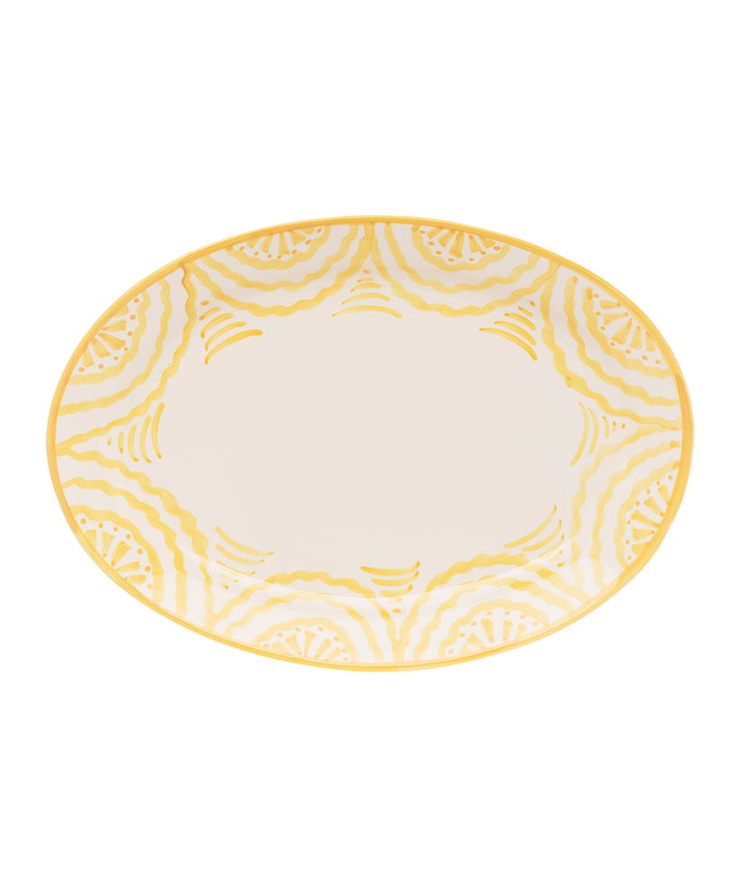 Late Afternoon Tableware Large Yellow Serving Platter