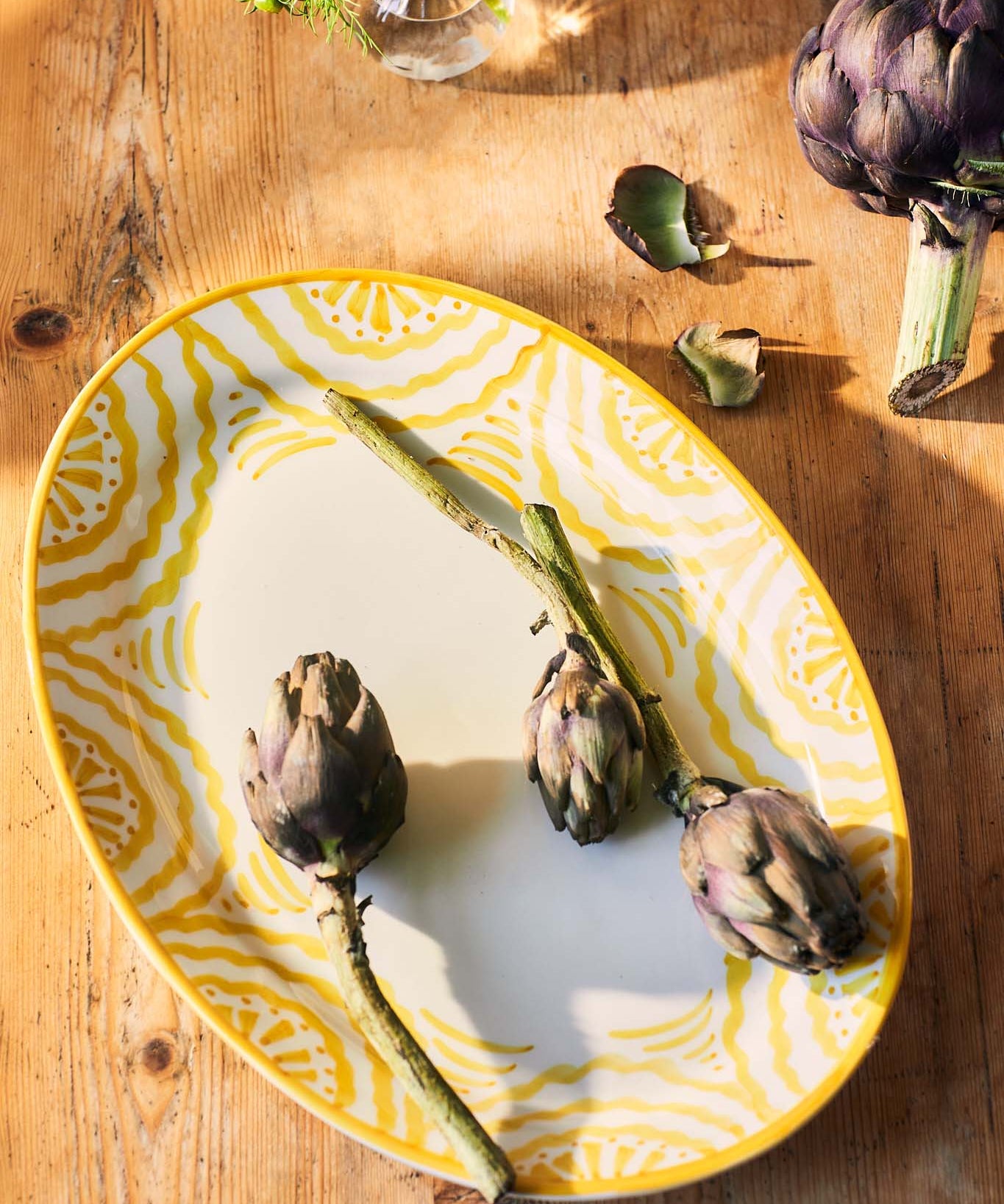 Late Afternoon Tableware Large Yellow Serving Platter