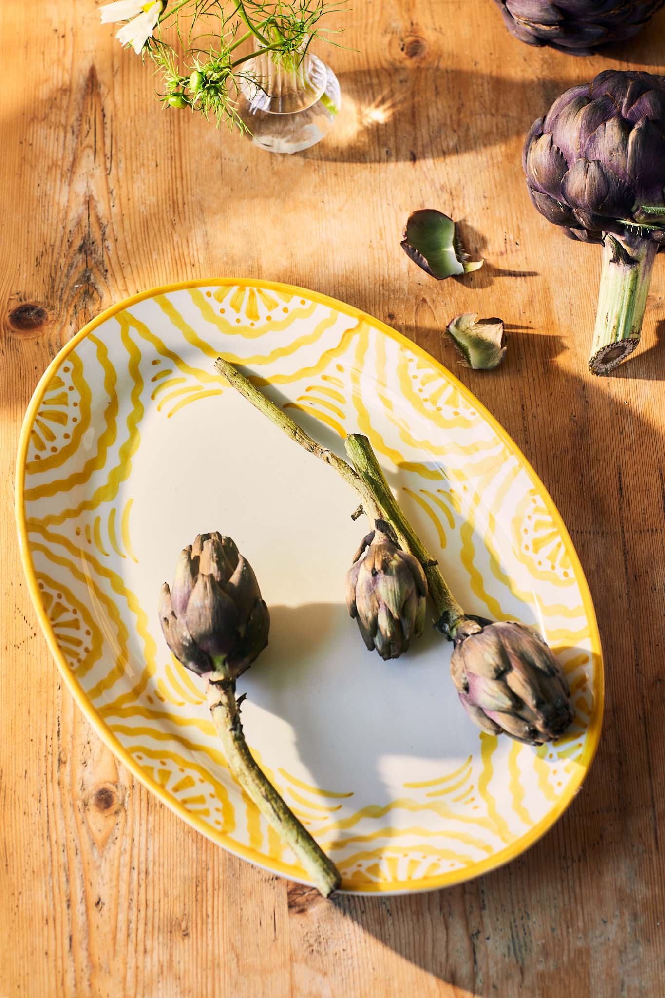 Late Afternoon Tableware Large Yellow Serving Platter