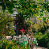 Lush Green Stripe Tablecloth