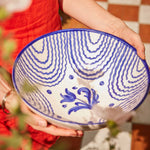 Late Afternoon Large Blue Serving Bowl