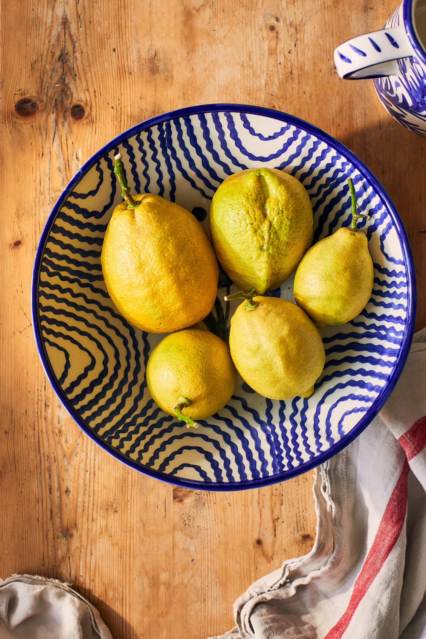 Late Afternoon Large Blue Serving Bowl