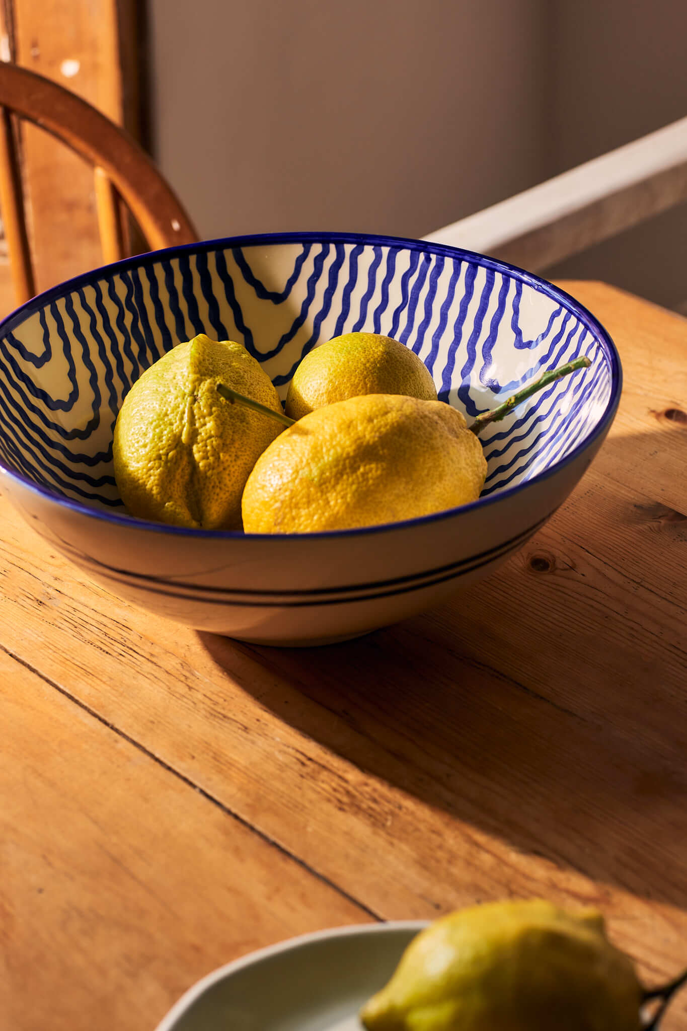 Late Afternoon Large Blue Serving Bowl