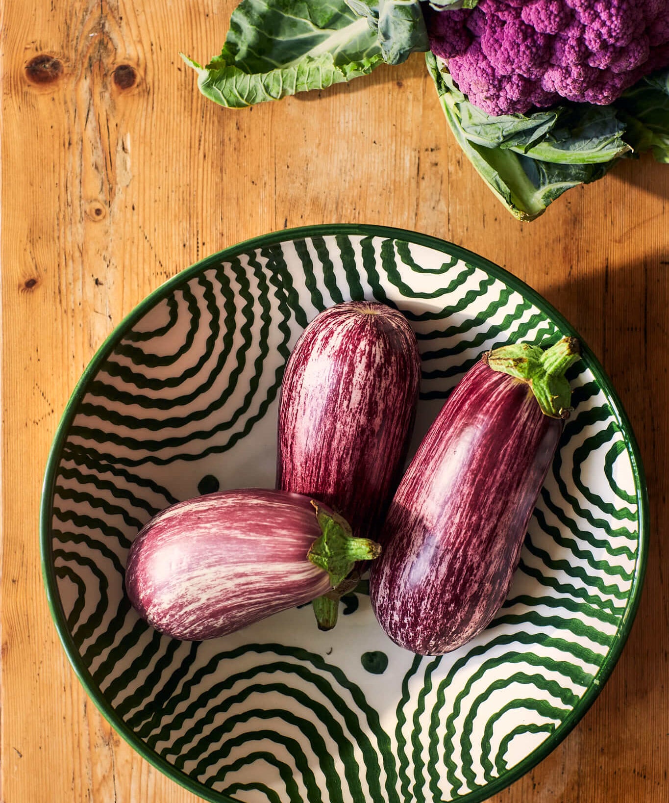 Late Afternoon Large Green Serving Bowl