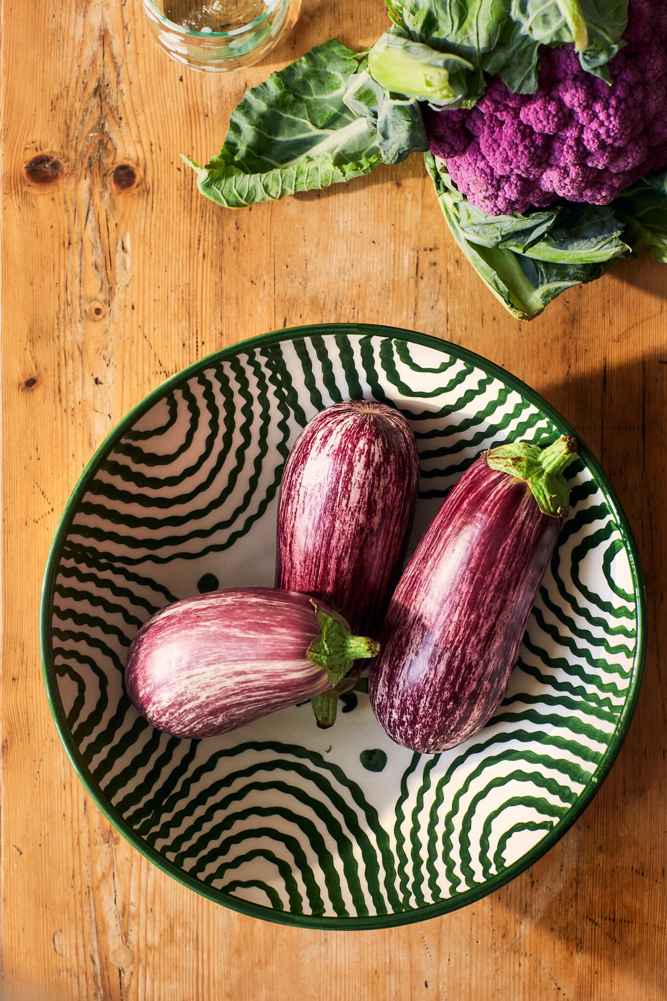 Late Afternoon Large Green Serving Bowl