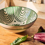 Late Afternoon Large Green Serving Bowl