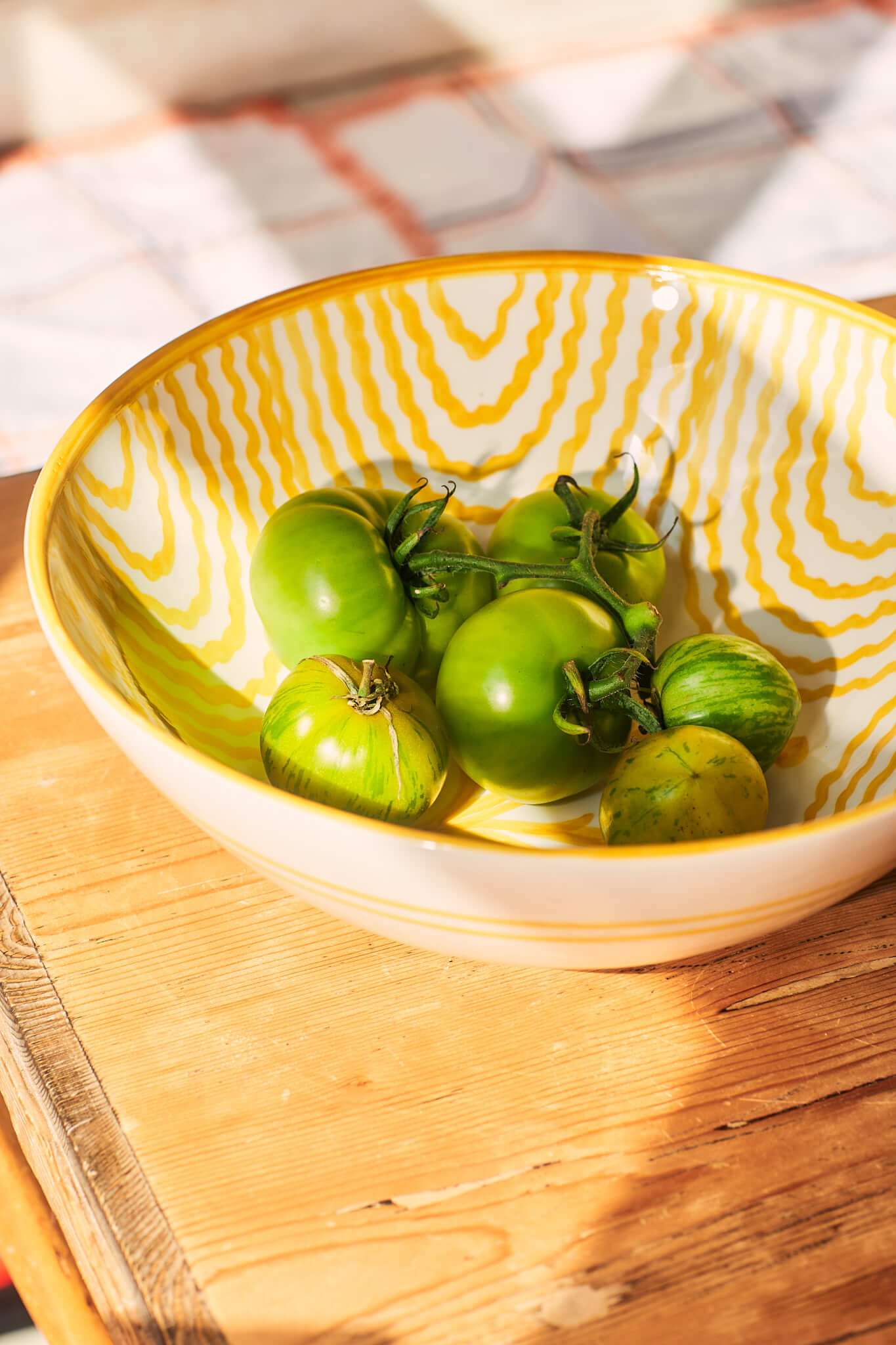 Late Afternoon Large Yellow Serving Bowl