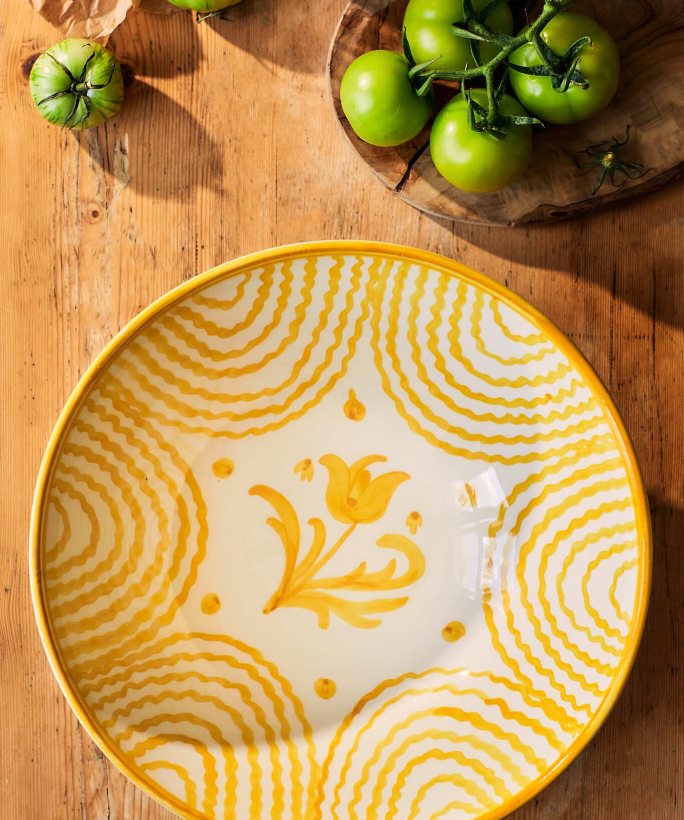 Late Afternoon Large Yellow Serving Bowl