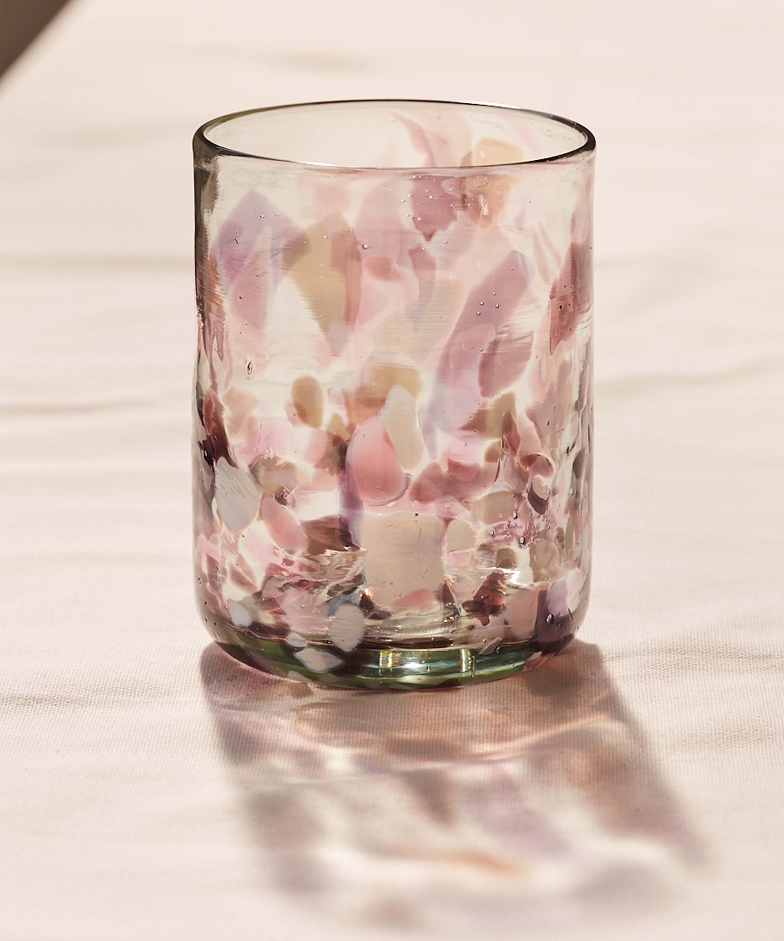 Late Afternoon Pink Morada Glass Tumbler