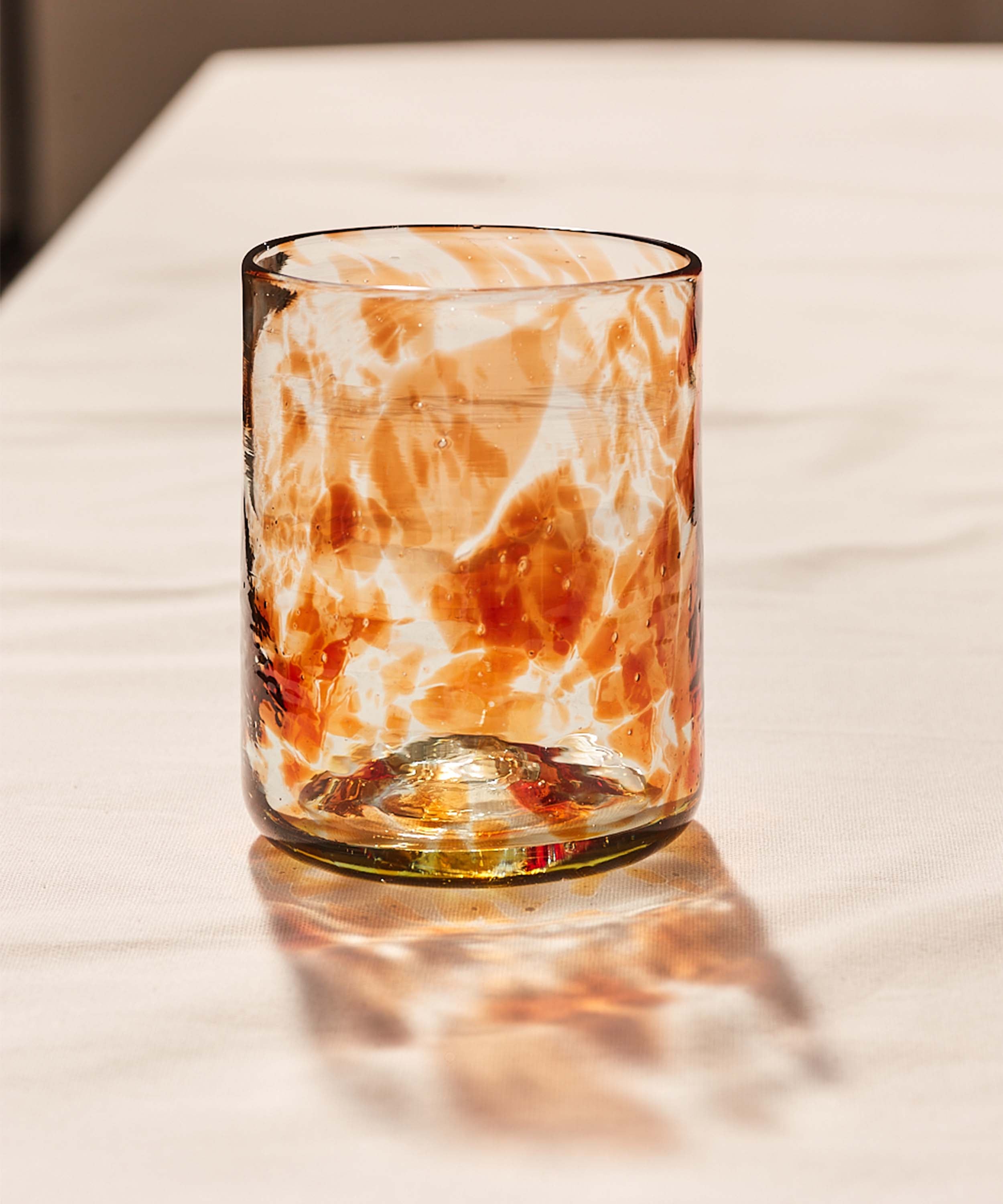 Late Afternoon Brown Oro Glass Tumbler