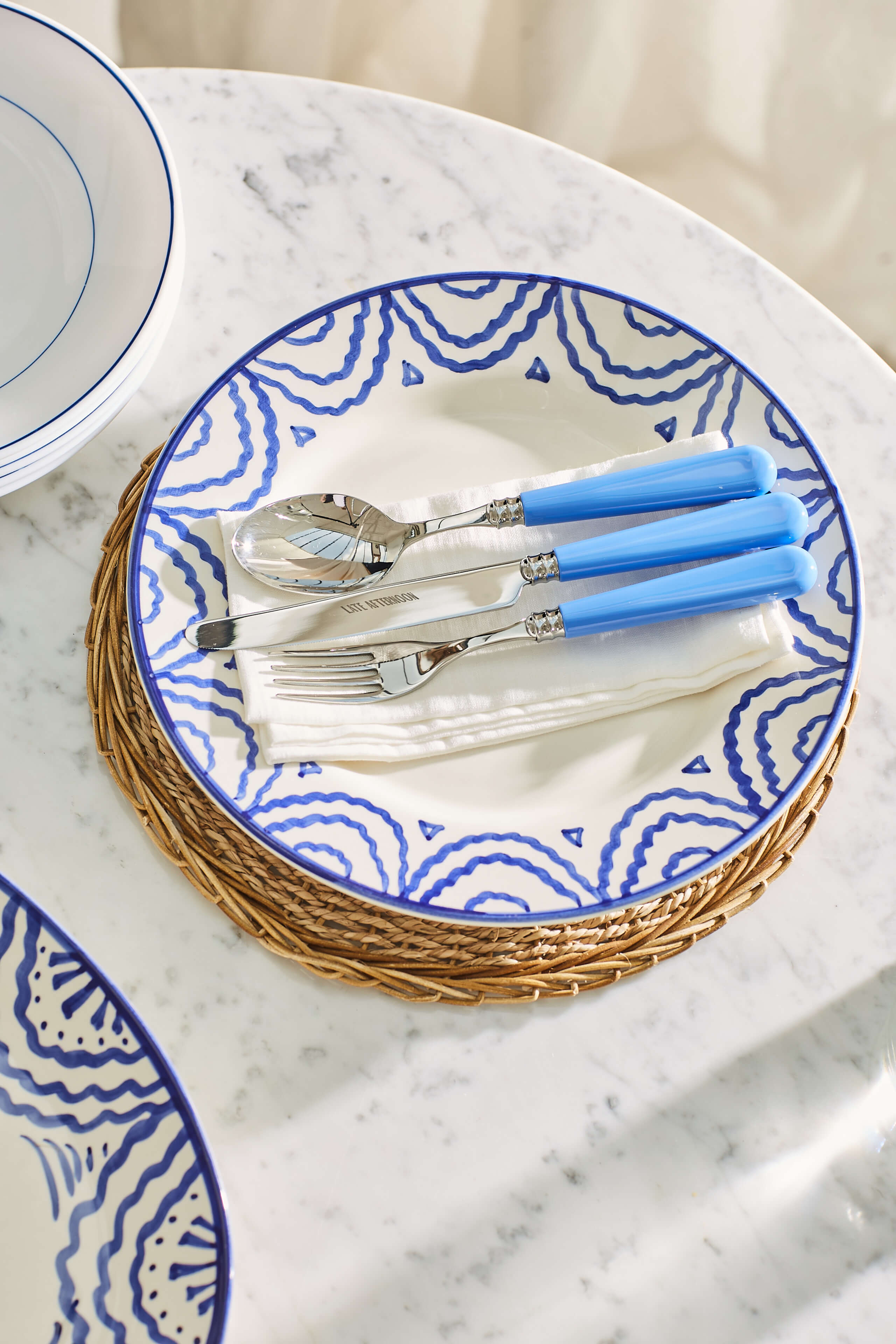 Late Afternoon Blue Tabla Dinner plate 