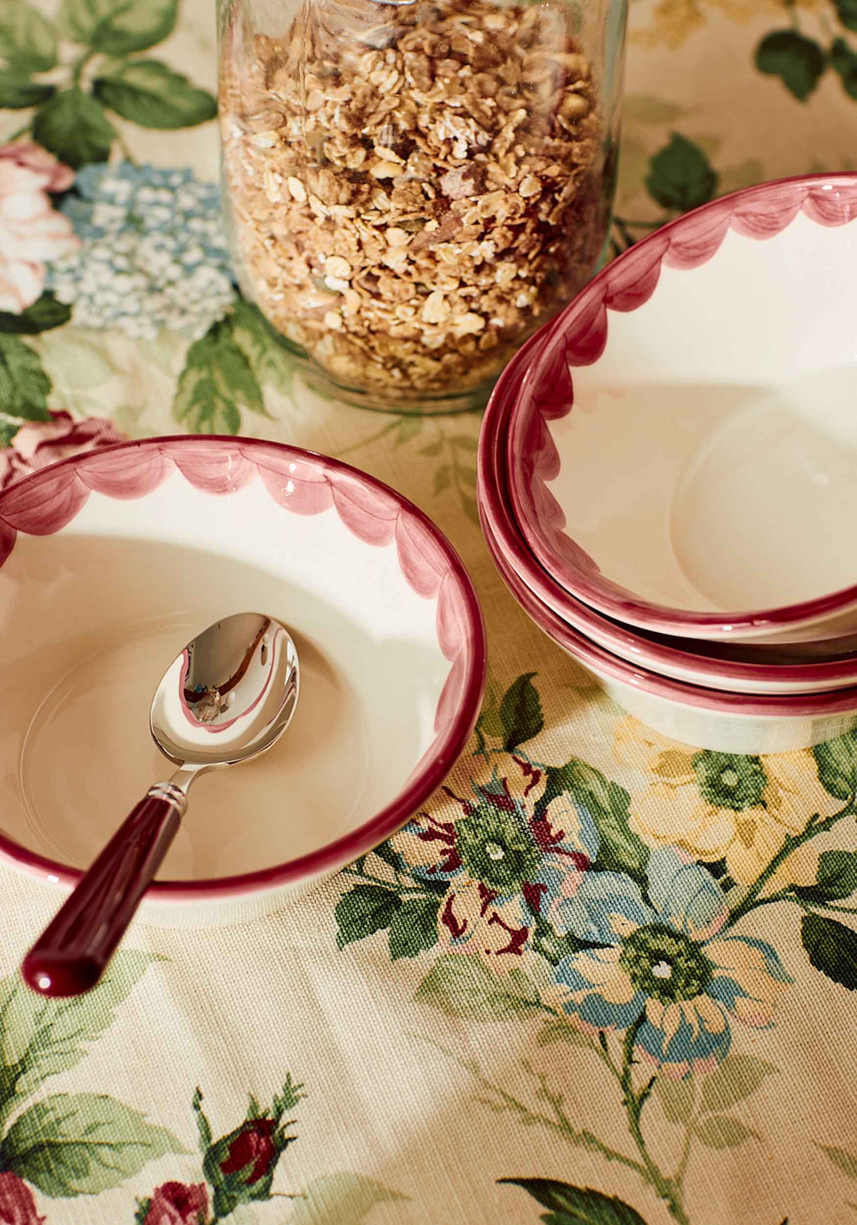 Late Afternoon Burgundy Set of 2 Dessert Spoons